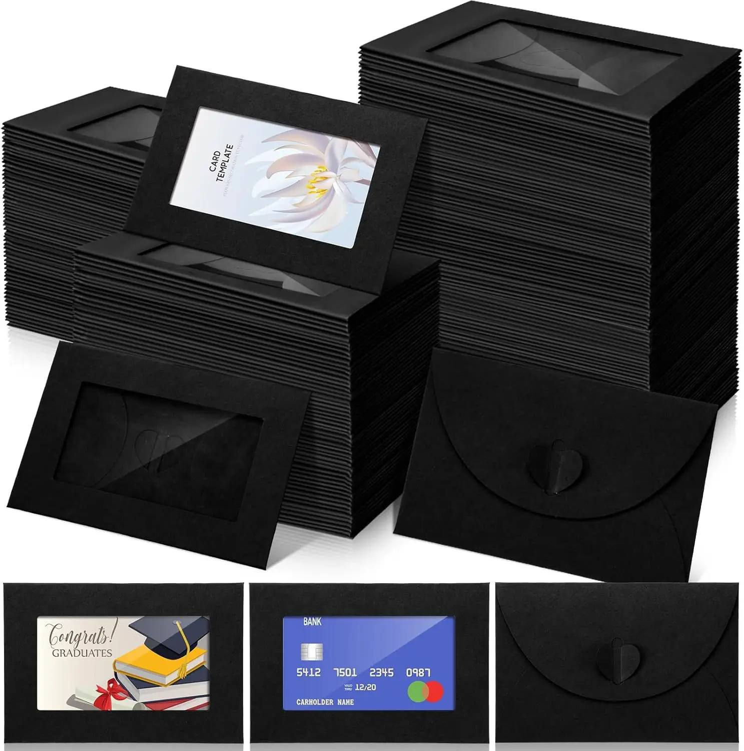 Letter Envelope Kraft - 50 unids/lote 10,5X7cm sobre postal ventana