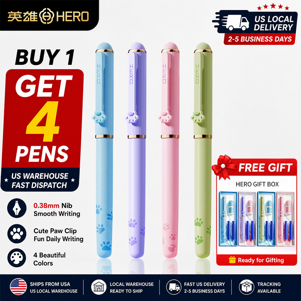 Stationery Warehouse - Bolígrafo borrable Hero 360M Cat Paw,