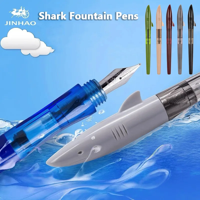 Office Stationery Supply Business - Jinhao-pluma estilográfica de tiburón, punta F,