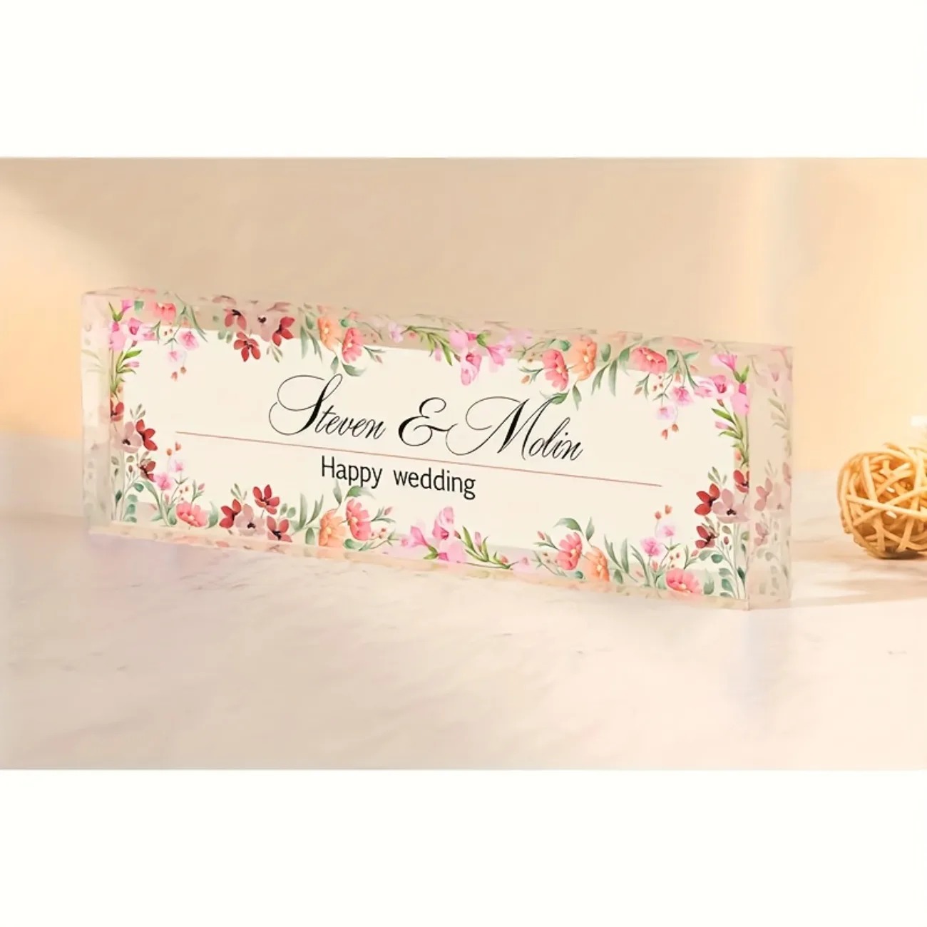 Desk Name Plate - Placa de Identificación de Escritorio Acrílica