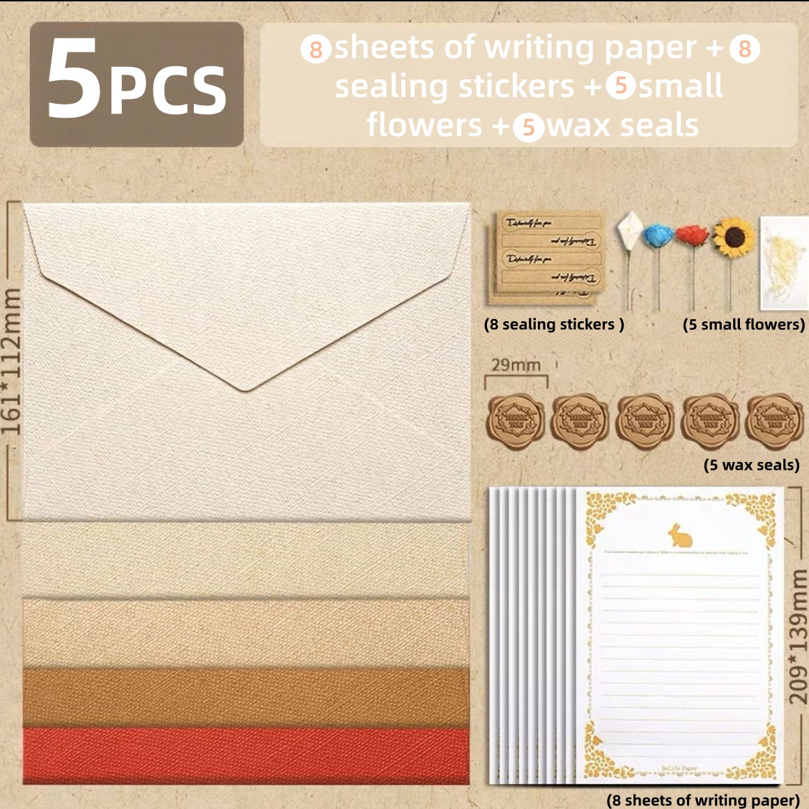 Sobres con Textura de Lino, Ju - Letter Envelope Kraft reseña y precio