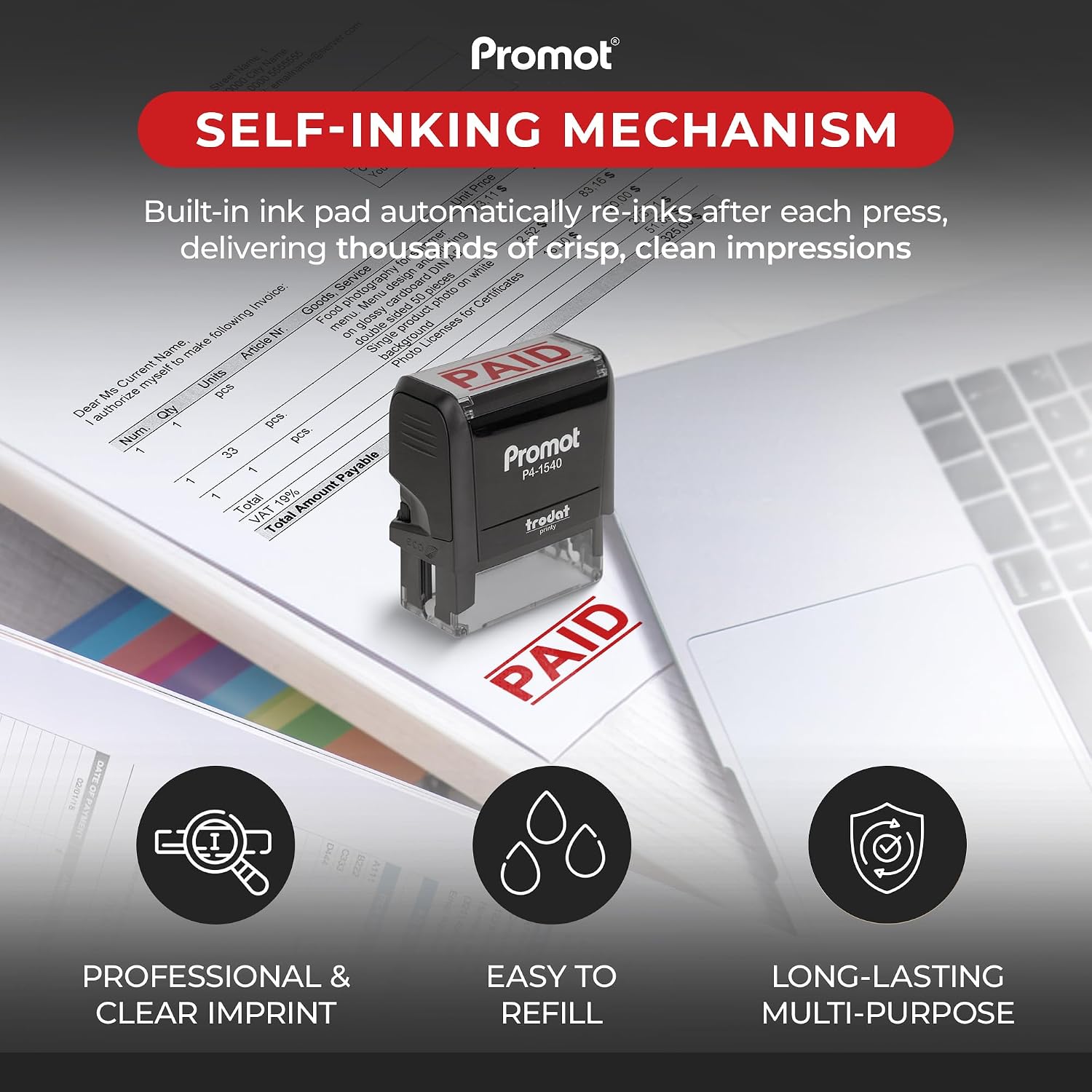 Sello Autoentintable Recargabl - Self Inking Stamp reseña y precio