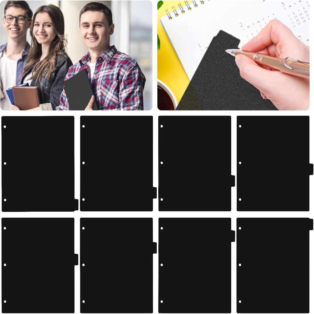8 separadores de plástico negr - Index Tab Divider reseña y precio