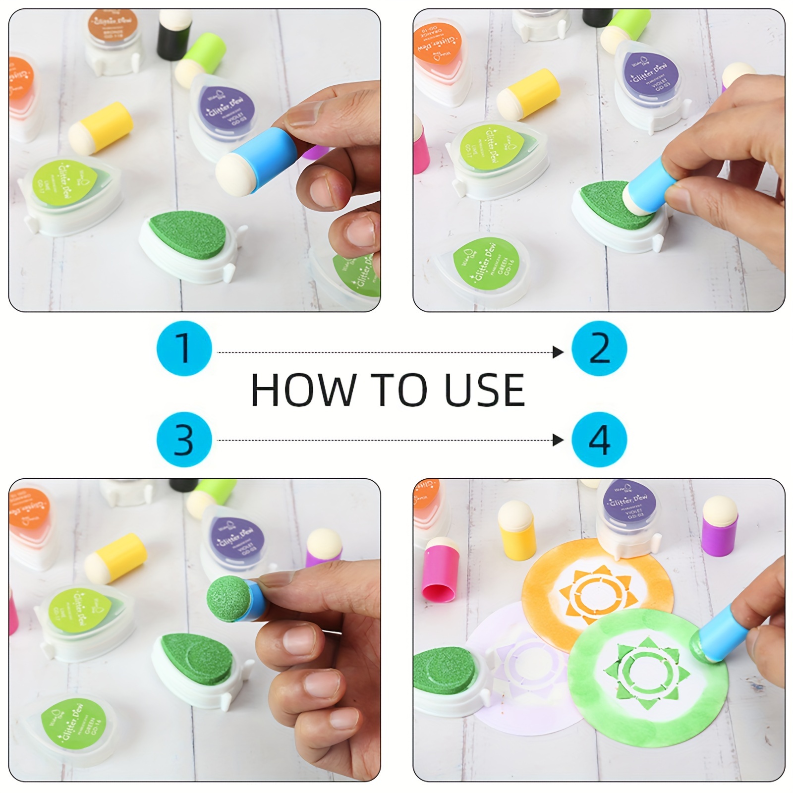 Juego de 9 esponjas para pinta - Self Inking Stamp reseña y precio