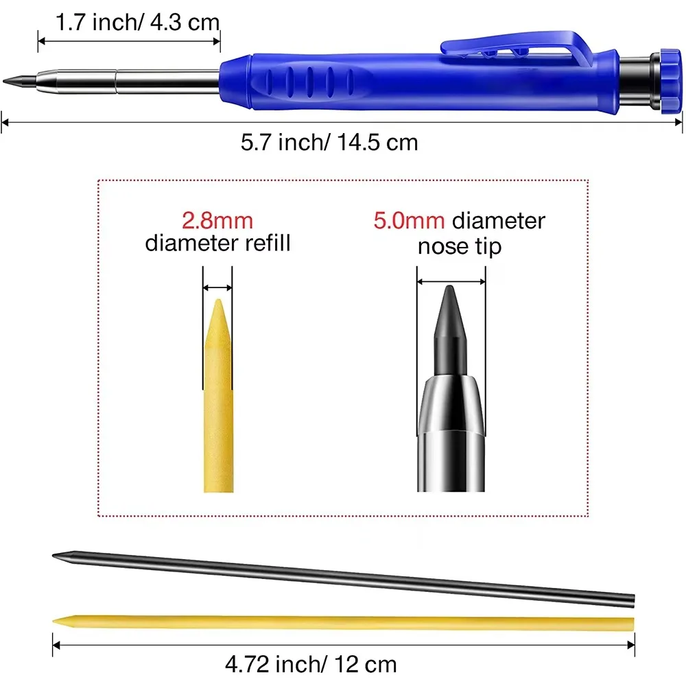 Juego de lápices de carpintero - Mechanical Pencil Lead reseña y precio