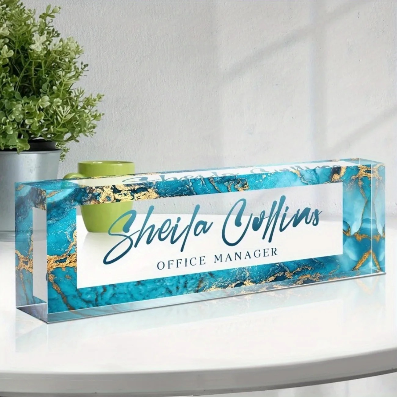 [2D Plano] Divertida Placa de  - Desk Name Plate reseña y precio